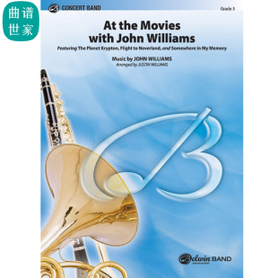 3.0级 At the Movies with John Williams 管乐团总谱 分谱 音频