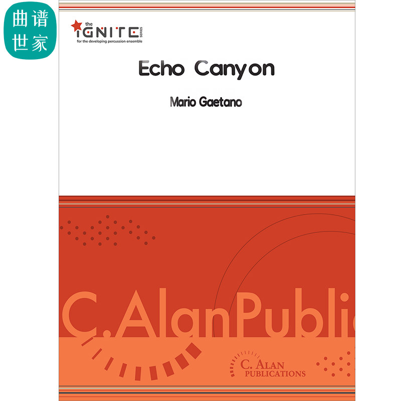 打击乐团 Echo Canyon峡谷回音 初级打击乐总谱 分谱 视频 小学生