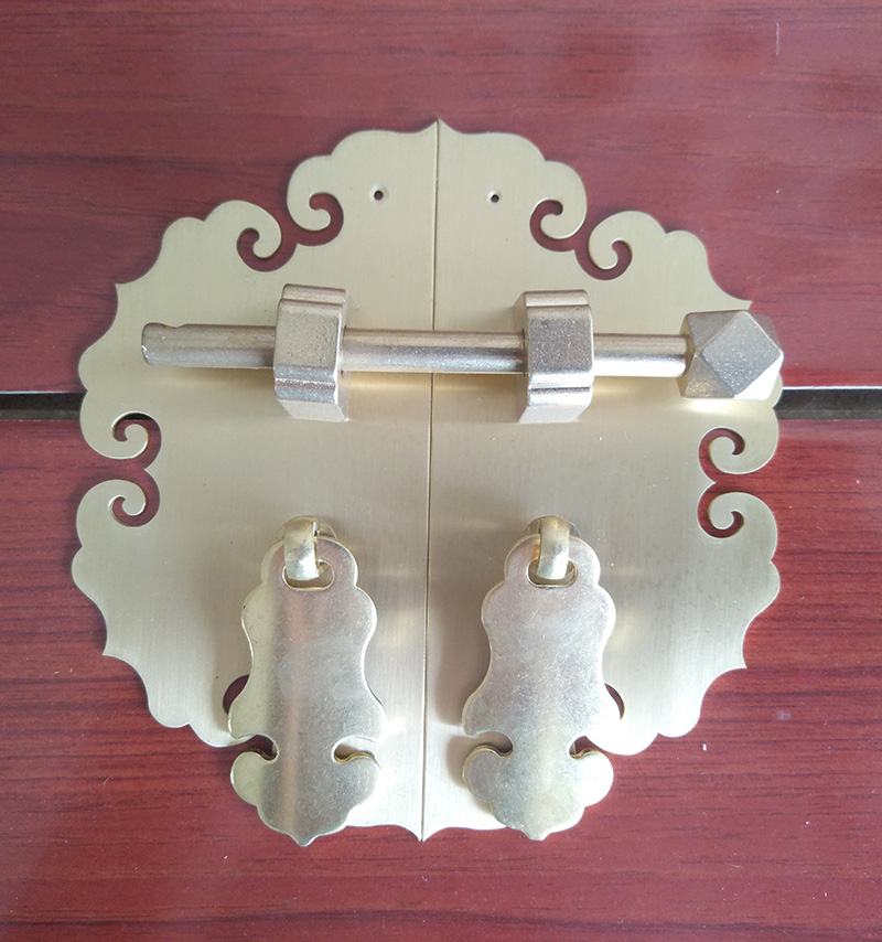 新中式风黄铜红木家具顶箱柜把手