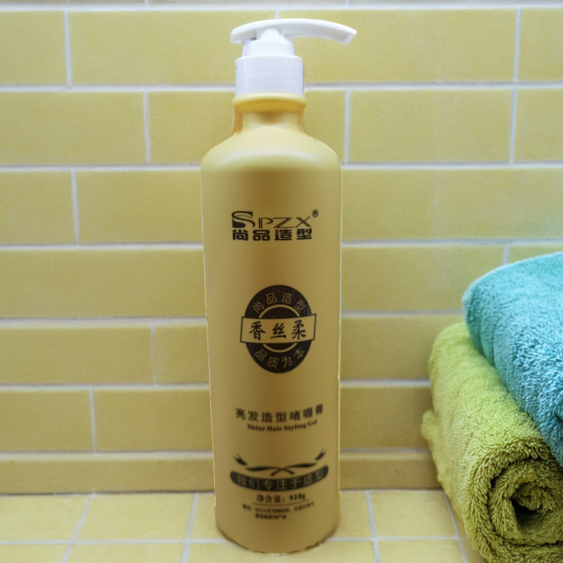 尚品造型香丝柔亮发造型啫喱膏水男女士定型水塑型910ml