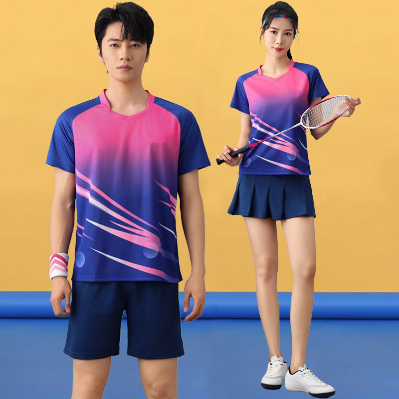 2024新款羽毛球服速干短袖定制夏
