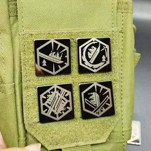 明日方舟危机合约利刃行动金属魔术贴士气章 个性自粘徽章DIY包贴