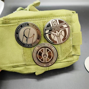 金属圆形流浪地球魔术贴 徽章胸章贴章探月计划士气章配饰纪念章