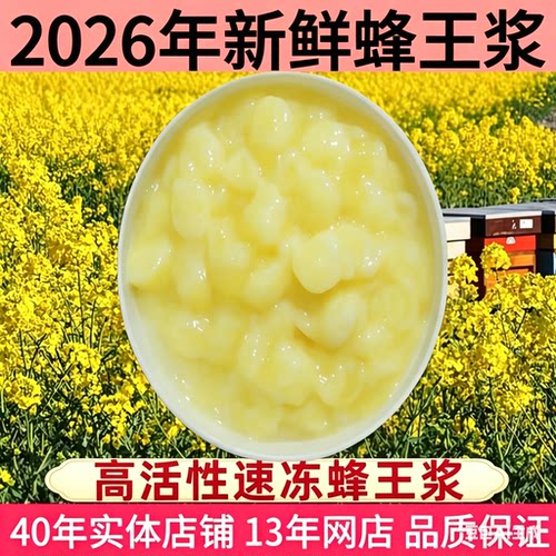 26年年新鲜蜂王浆春浆500g 高活性速冻黑蜂峰皇浆 野生 天然 正品