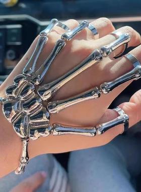 机械爪子a外骨骼手套恐龙暗黑合金鬼爪龙爪朋克玩具万圣节生日礼