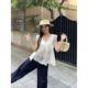 宽松显瘦上衣设计感小众a字版 新款 型 背心女夏季 蕾丝拼接V领无袖