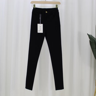 女2023春秋新款 高腰显瘦外穿长裤 时尚 小黑裤 子 经典 9015百搭打底裤