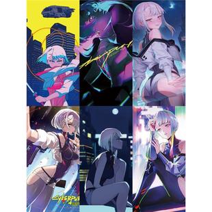 粘2077墙赛博贴画ins宿舍报纸尺寸边缘大海自动漫二次元朋克行者