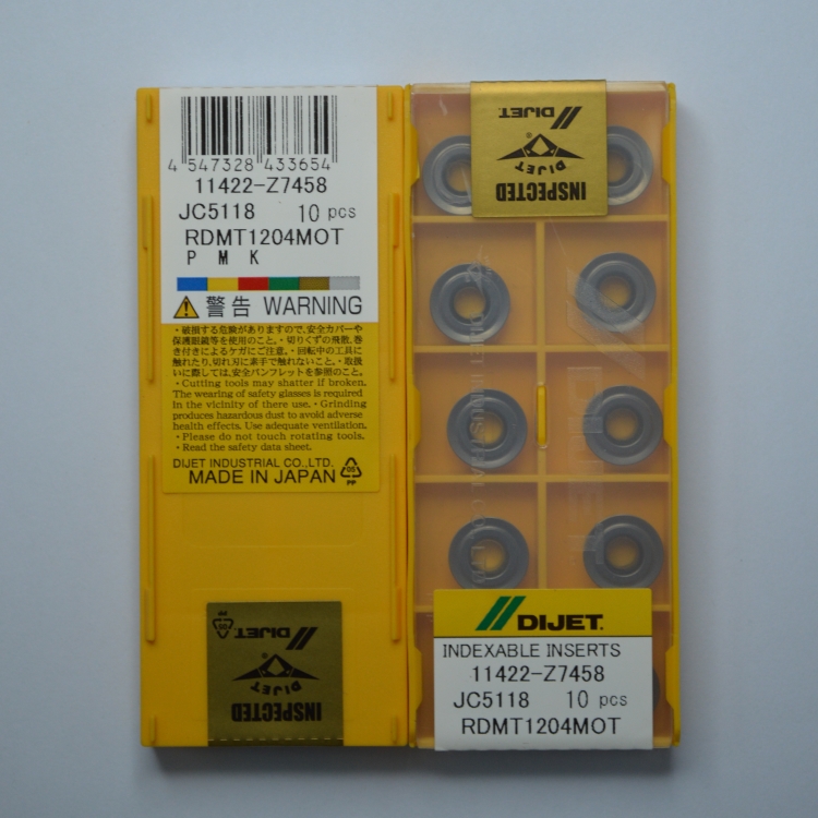 日本黛杰Dijet 数控铣刀片RPMW1204MO JC5118 光板R6