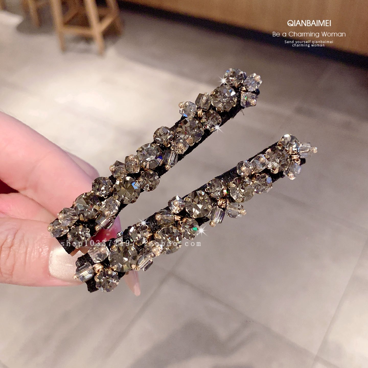 韩国东大门精致闪亮水晶发夹气质一字夹鸭嘴夹发卡碎发刘海侧边夹,饰品/流行首饰/时尚饰品新,发饰,淘宝优惠券,粉丝福利购,淘宝优惠卷