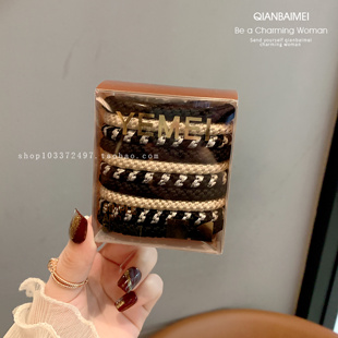 盒装10个装头绳高弹力耐用基础百搭皮筋女日常绑发绳皮圈头绳发圈