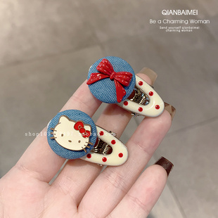 甜美猫猫发夹儿童刘海侧边夹可爱发卡头饰2025新款女童百搭发饰品