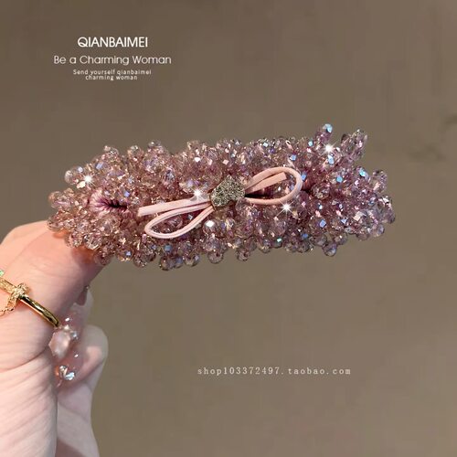 轻奢水晶边夹女刘海夹水钻蝴蝶结