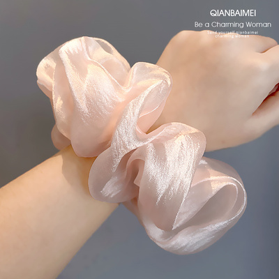 纯色人鱼姬光泽感大肠圈韩系