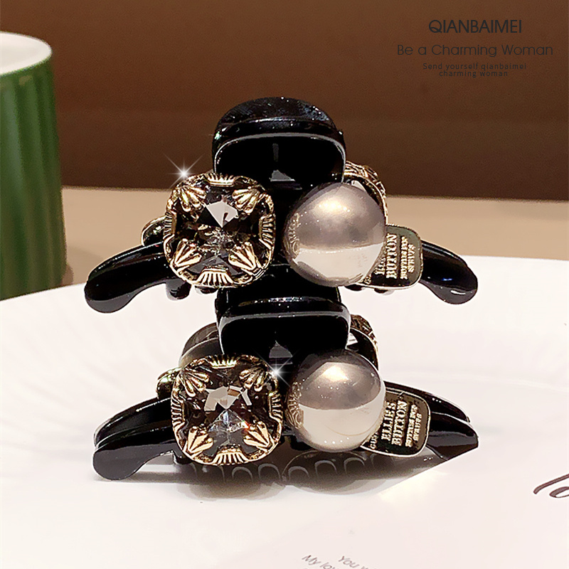 高级感珍珠小抓夹网红时尚刘海夹