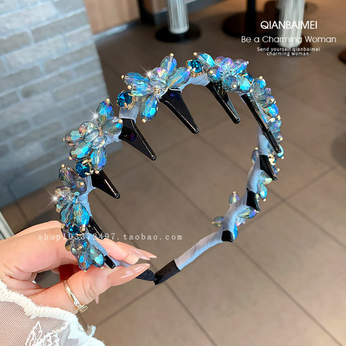 轻奢重工水晶满钻发箍韩国东大门