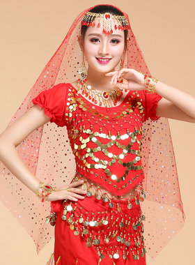 印度舞彩点纱巾配饰54