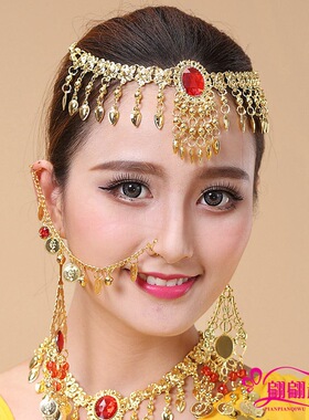 印度舞鼻环头链肚皮舞配饰