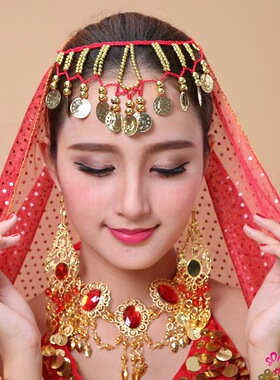 印度舞金属吊币头饰36