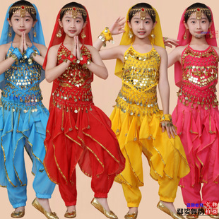 西游记玉兔精服装角色扮演女妖精印度舞肚兜儿童演出服装天竺少女
