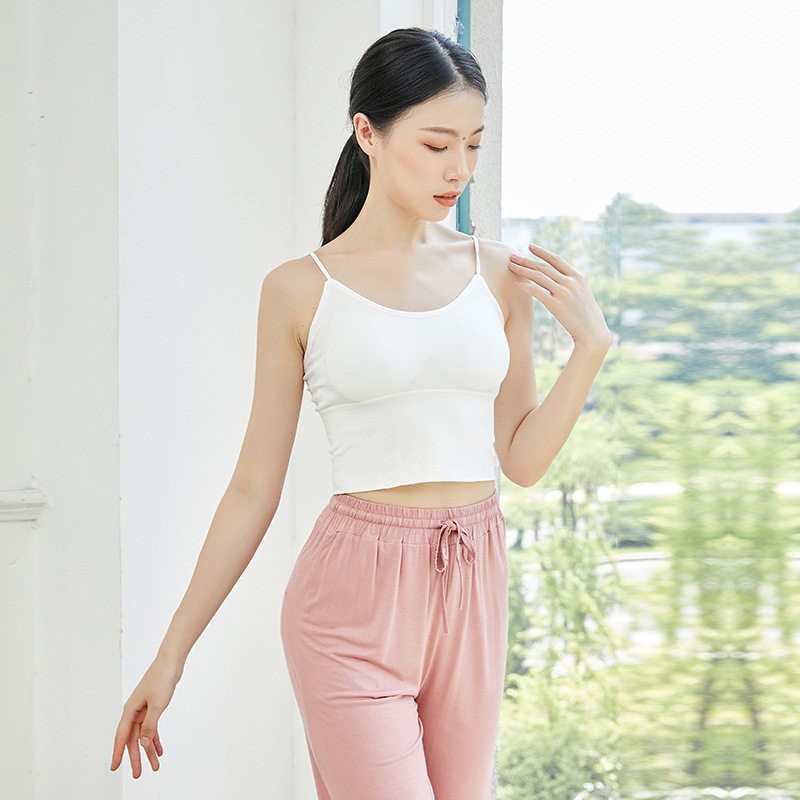 现代舞吊带背心女打底练功服图片