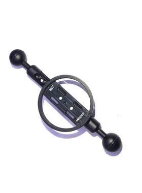 bubblescuba潜水摄影支架灯臂M67镜头携带器臂长200mm双球臂