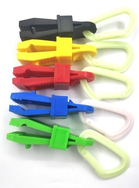 bubblescuba户外旅行防滑挂扣潜水小配件夹子荧光D扣pp夹子