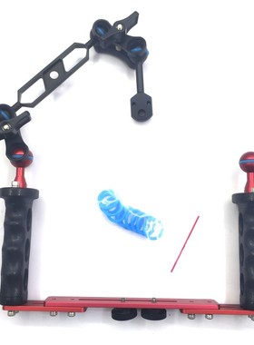 bubblescuba特惠潜水摄影支架灯臂套件蝴蝶夹球臂灯臂组合送胶圈