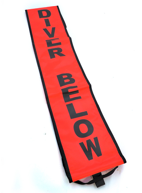 BubbleScuba 1.5米橘色像拔高品质尼龙潜水浮标水面安全