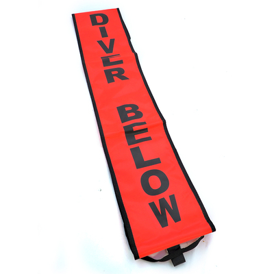 BubbleScuba 1.5米橘色像拔高品质尼龙潜水浮标水面安全