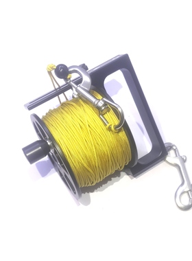 bubblescuba铝合金技潜洞潜大线轮120米大马力绳2mm线径承重100kg