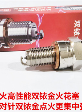 铃木GS500 RMZ450 GSX550 GN GSR400 DRZ400摩托适用双铱金火花塞