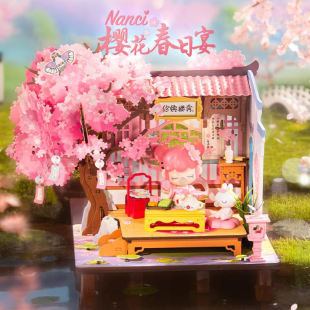 rolife若来Nanci樱花春日宴DIY手工小屋别墅微缩模型拼装 房子积木