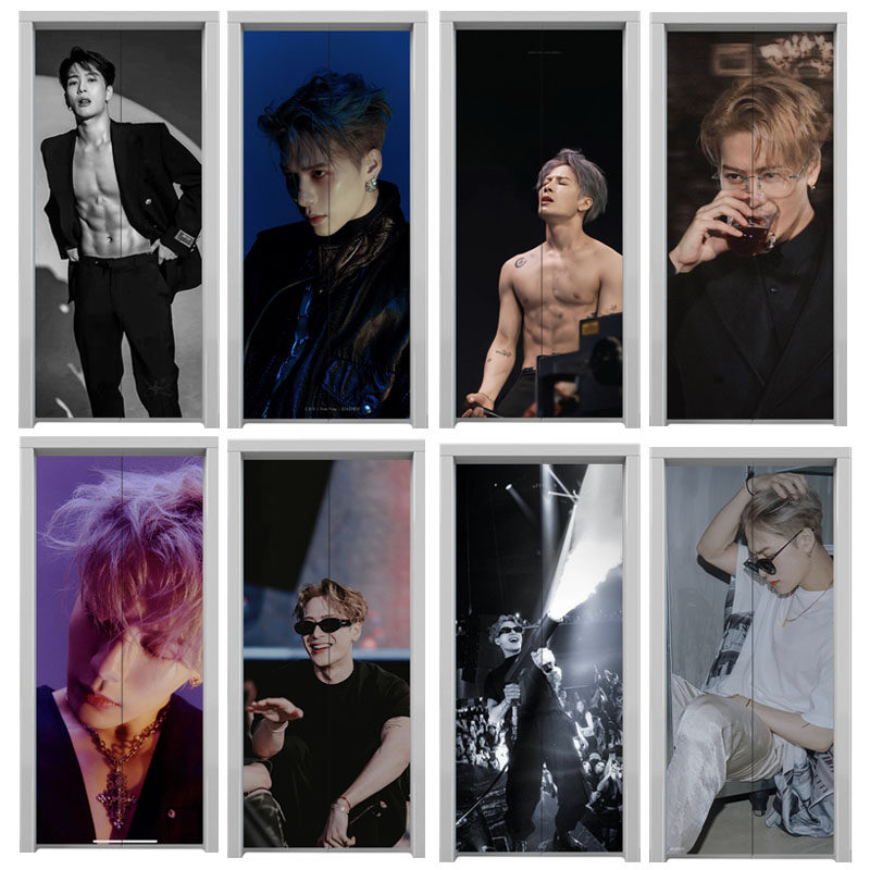 王嘉尔入户电梯门自粘贴纸木门衣柜玻璃门冰箱自粘贴卡通海报定制,家居饰品,软装墙贴,淘宝优惠券,粉丝福利购,淘宝优惠卷