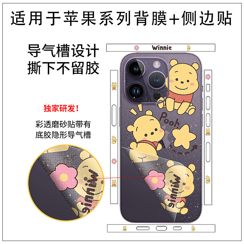 适用于苹果15闪点透明卡通膜