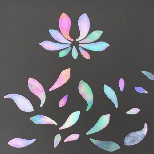 莲花瓣螺钿片白蝶贝夜光贝片美甲螺钿大漆漆器漆画漆艺镶嵌材料