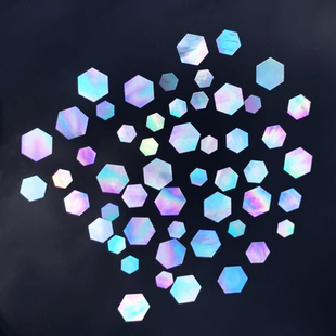 正六边形螺钿片夜光贝白蝶贝片母贝原片大漆漆器漆画漆艺镶嵌材料