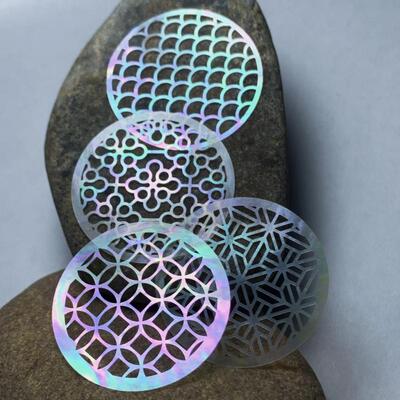 花窗螺钿片传统纹样大漆螺钿