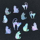 小猫螺钿片白蝶贝夜光贝片大漆螺钿漆器漆画漆艺镶嵌材料