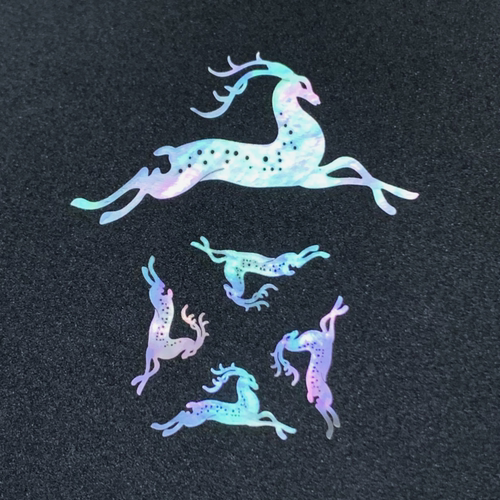 梅花鹿螺钿白蝶贝大漆螺钿贝壳片漆器漆画漆艺传统纹样镶嵌材料