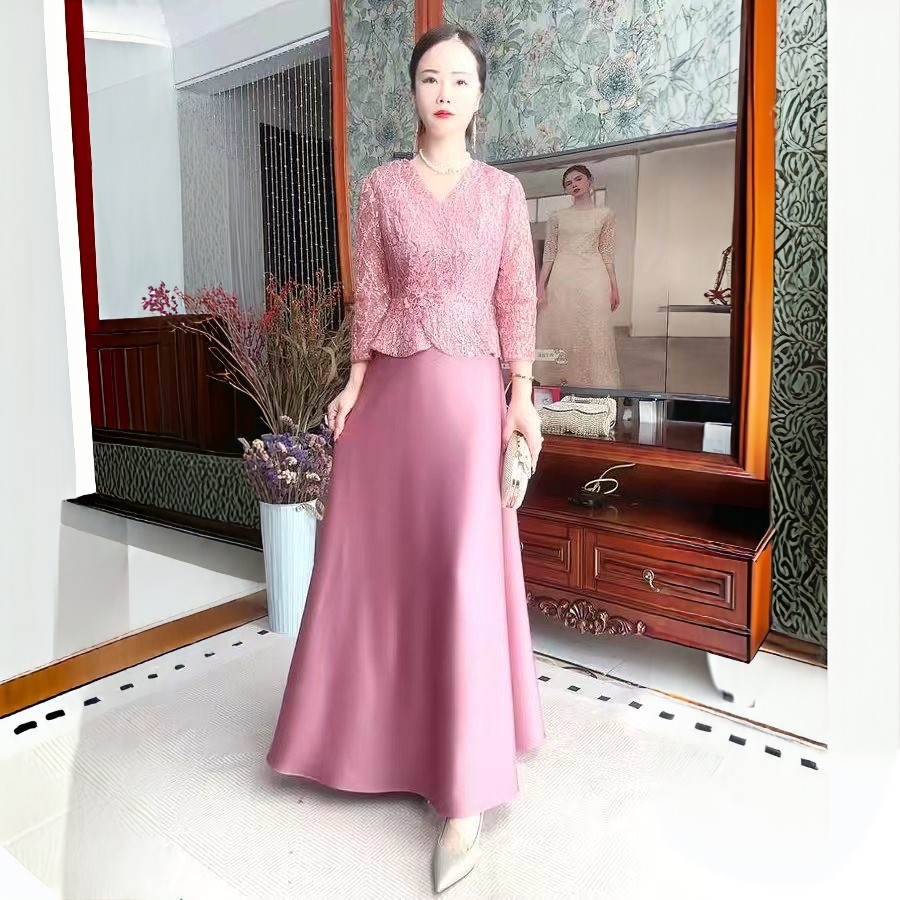 喜婆婆婚宴礼服平时可穿结婚妈妈婚宴服高端婚礼丈母娘高贵连衣裙