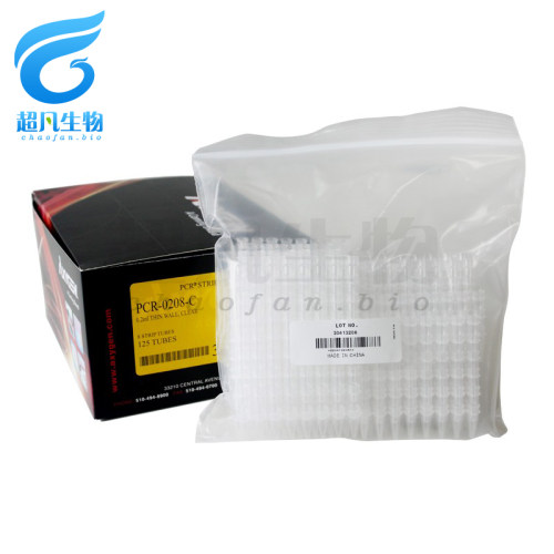 爱思进Axygen0.2ml荧光定量八排管/平盖薄壁管/管加盖/PCR-0208-C