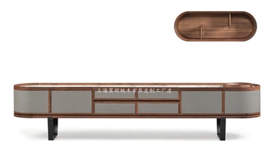 传世家具北美黑胡桃实木电视柜现代简约轻奢设计师ceccotti储物柜