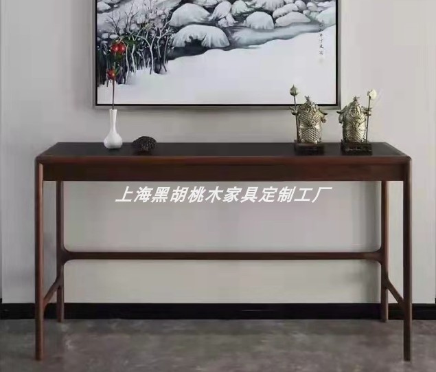 传世家具北美黑胡桃木玄关台北欧简约现代艺术条案香案卧室写字台