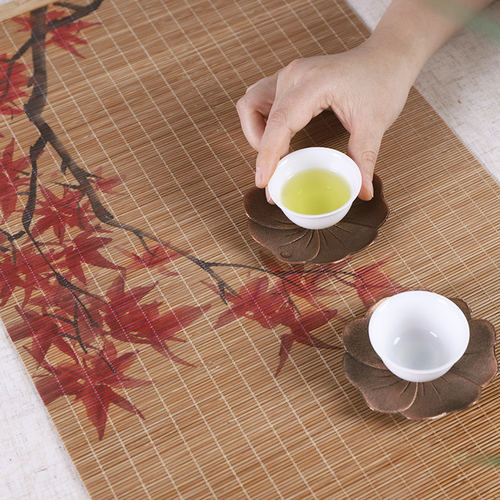 竹韵国风印花竹茶席茶垫