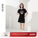 连衣裙 GUESS 女士纯色简约直筒印花卷袖 W4PK1MK2Q40
