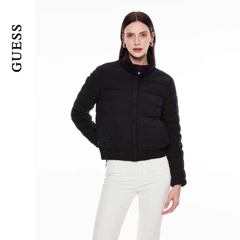 GUESS百搭鹅绒翻领绗缝羽绒服