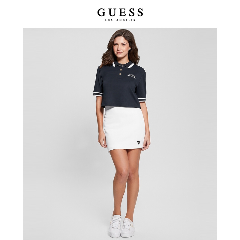 GUESS经典纯白百搭半身裙