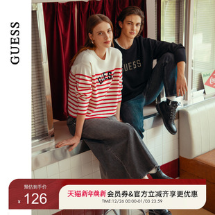 GUESS女士经典 Q4PD48D51V0 设计百搭磨白牛仔半身裙