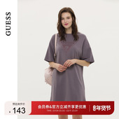 女士经典 款 镶钻圆领短袖 GUESS T恤连衣裙 W3PK1SK2Q40